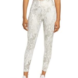 New IVL Collective Metallic Gold Snakeskin Leggings Sz. 4